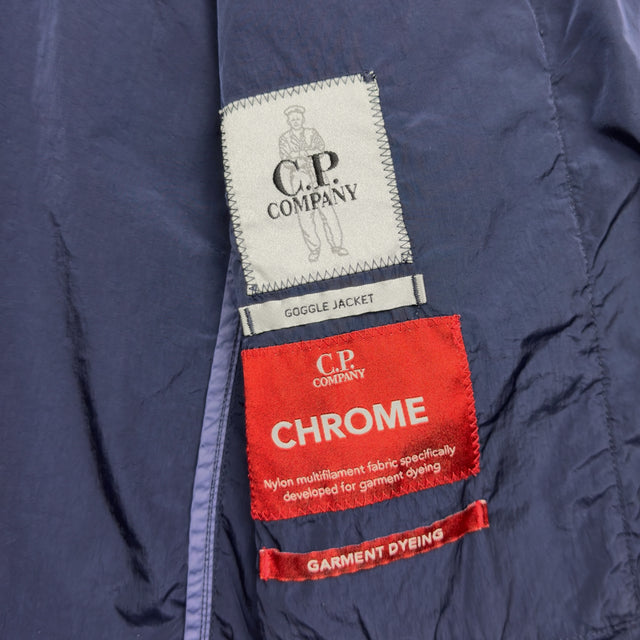 C.P. Company Chrome Nylon Goggle Jacket - Navy