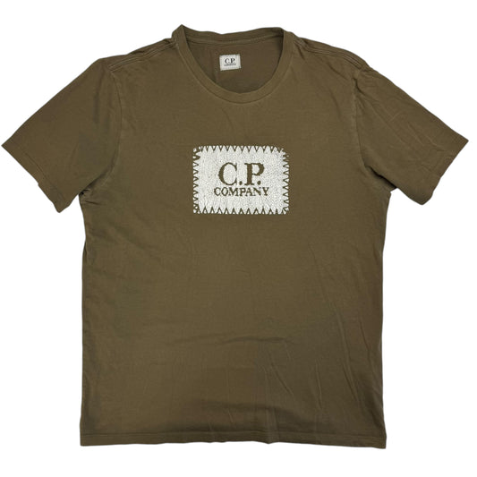 C.P. Company Big Stitch Logo T-Shirt - Khaki