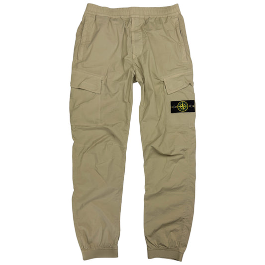 S/S 21 Stone Island Stretch Cotton Cargo Trousers 32 RE-T - Light Beige