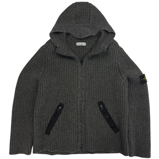 A/W 07 Stone Island Heavy Knit Full Zip Hoodie