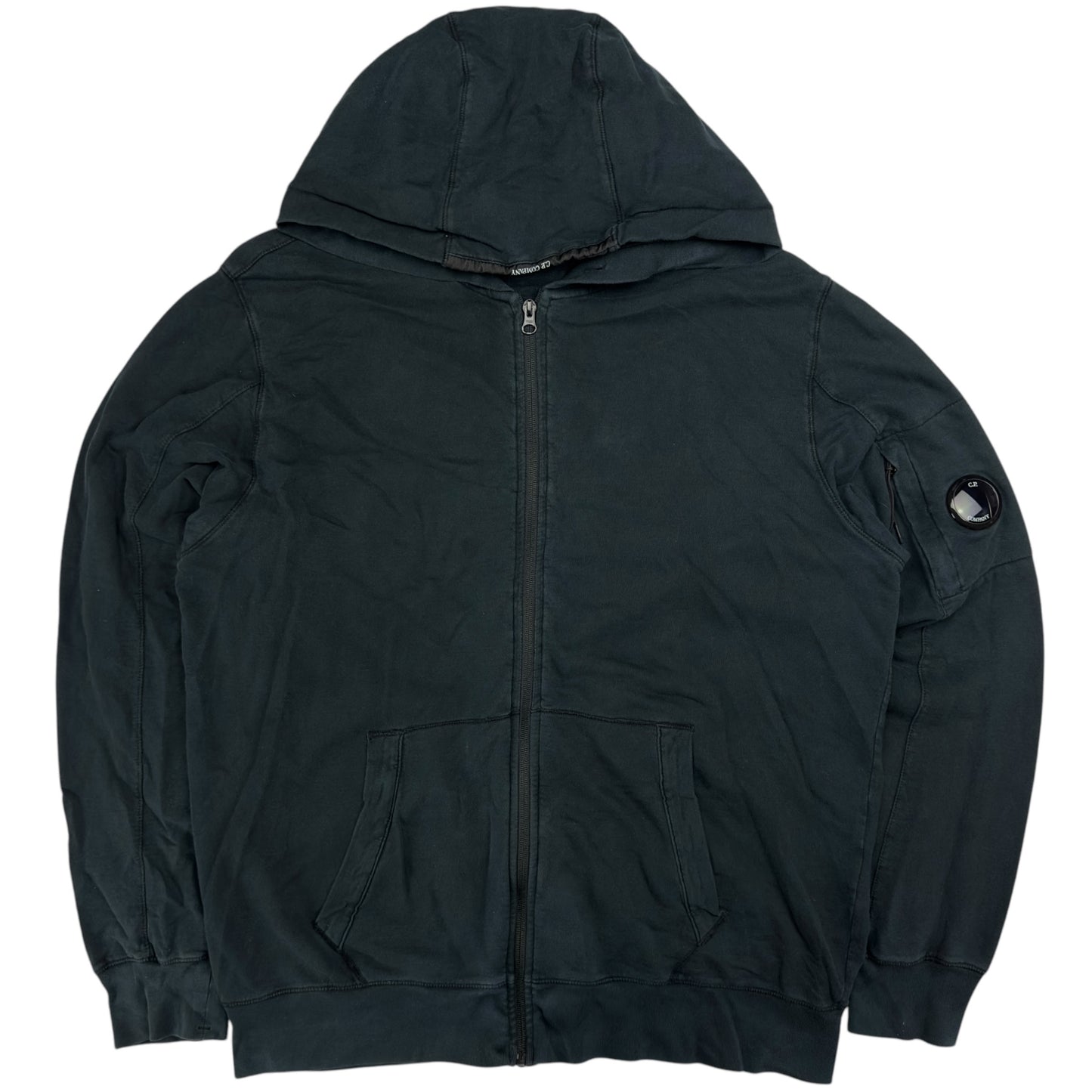 C.P. Company Full Zip Lens Hoodie - Black