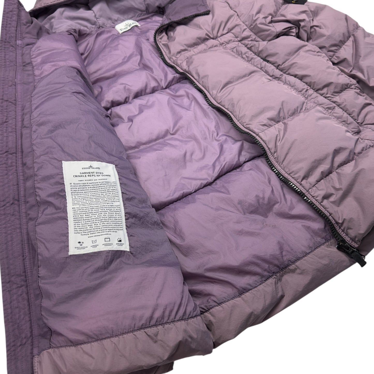 A/W 20 Stone Island Crinkle Reps NY Down Puffer Jacket - Mauve