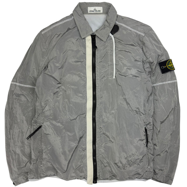 A/W 18 Stone Island Lined Nylon Metal Overshirt - Silver