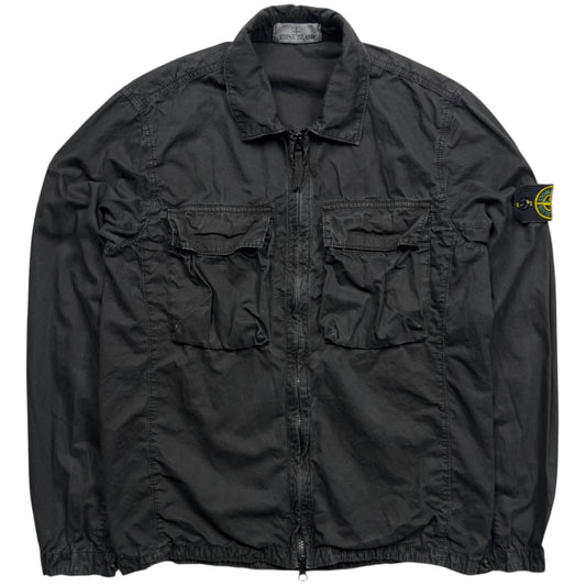 S/S 22 Stone Island Pocket Overshirt - Black