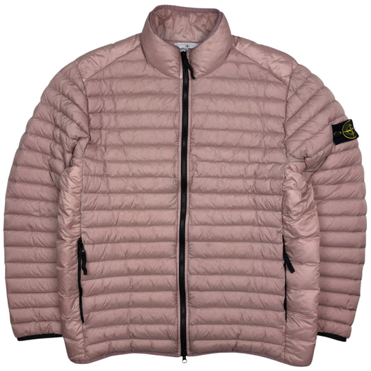 A/W 22 Stone Island Loom Woven Chambers R-Nylon Down TC Puffer Jacket - Pink