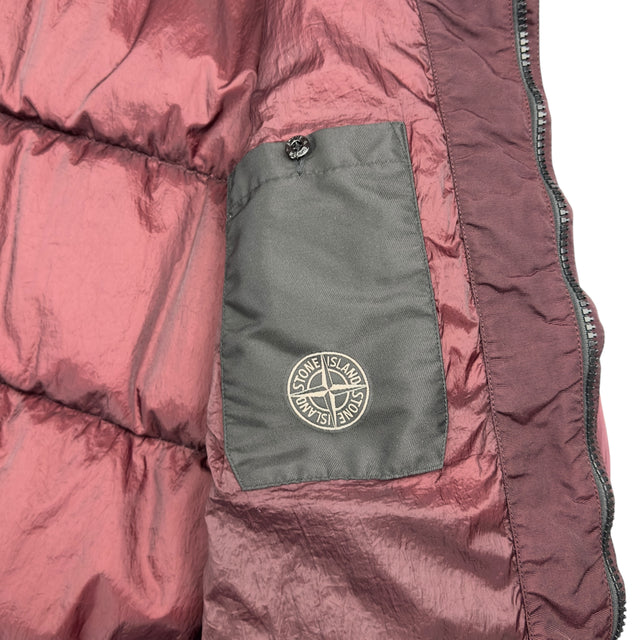 A/W 17 Stone Island Crinkle Reps NY Down Puffer Jacket - Burgundy