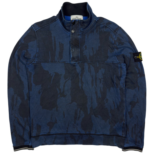S/S 15 Stone Island Flowing Camo Quarter Zip Sweater