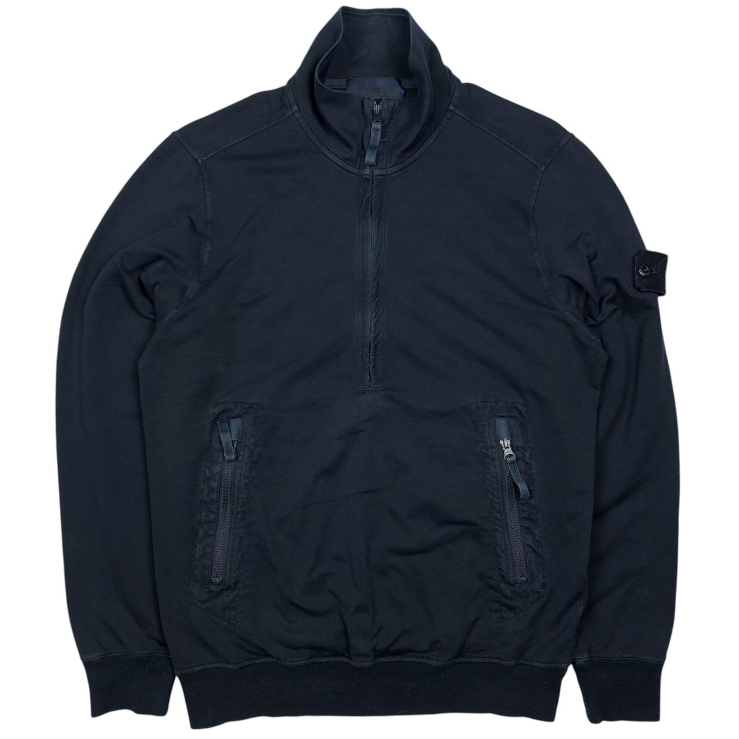 S/S 21 Stone Island Ghost Half Zip Sweater - Navy
