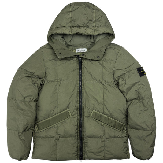 A/W 19 Stone Island Crinkle Reps NY Down Puffer Jacket - Khaki