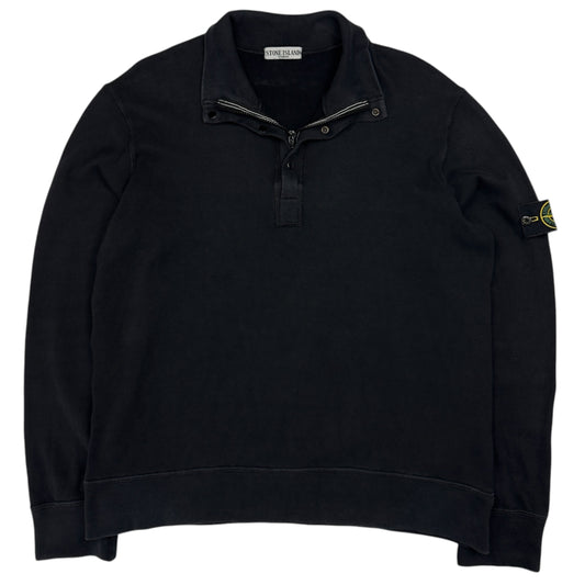 A/W 07 Stone Island Quarter Zip Sweater - Black