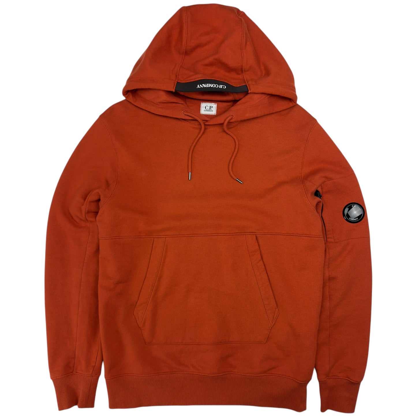 C.P. Company Diagonal Fleece Lens Hoodie - Orange