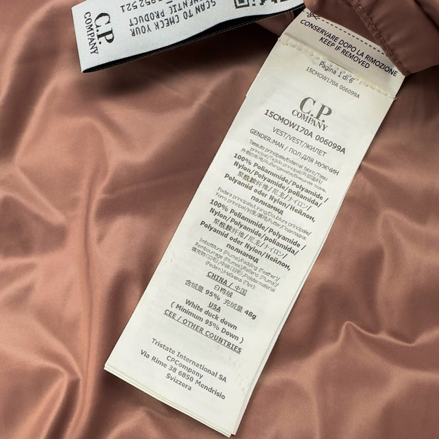 C.P. Company D.D. Shell Down Lens Gilet - Brown