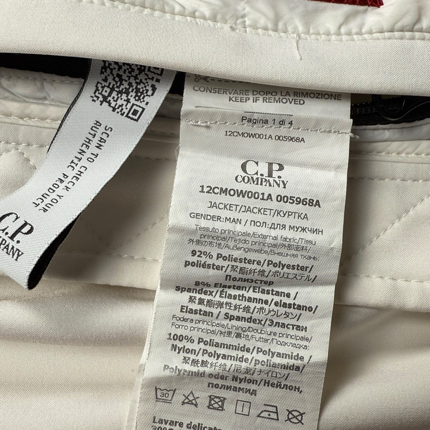 C.P. Company Soft Shell Goggle Jacket - White