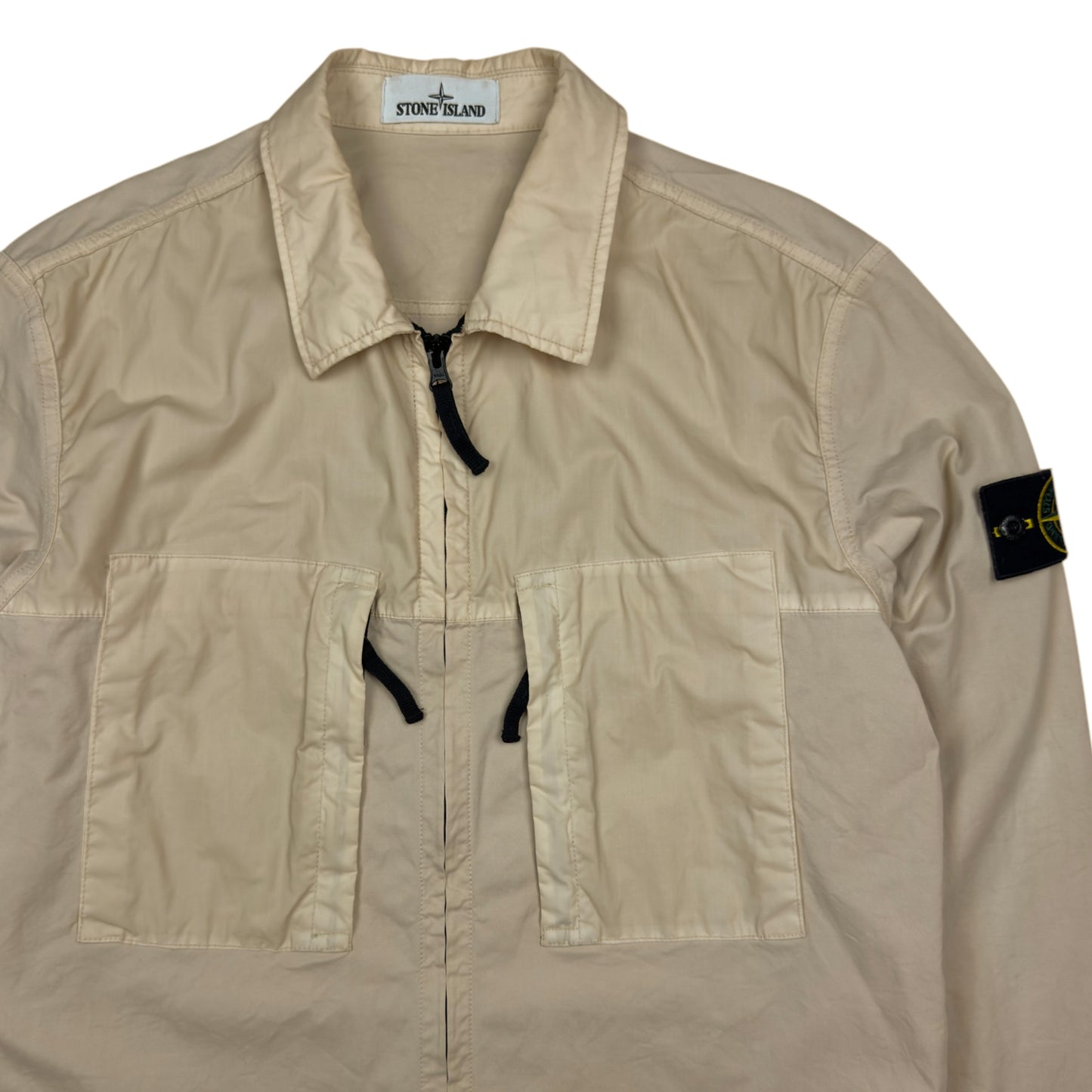 S/S 20 Stone Island Mussola Gommata Overshirt - Beige
