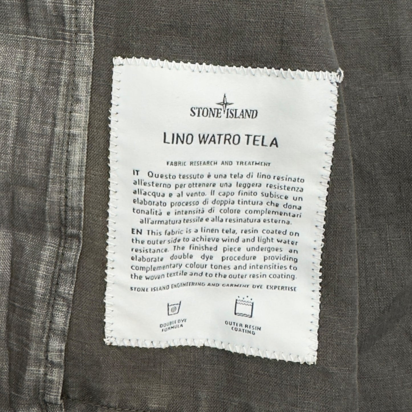 S/S 14 Stone Island Lino Watro Tela Jacket - Grey