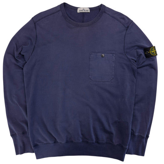 S/S 16 Stone Island Pocket Crewneck - Purple Navy