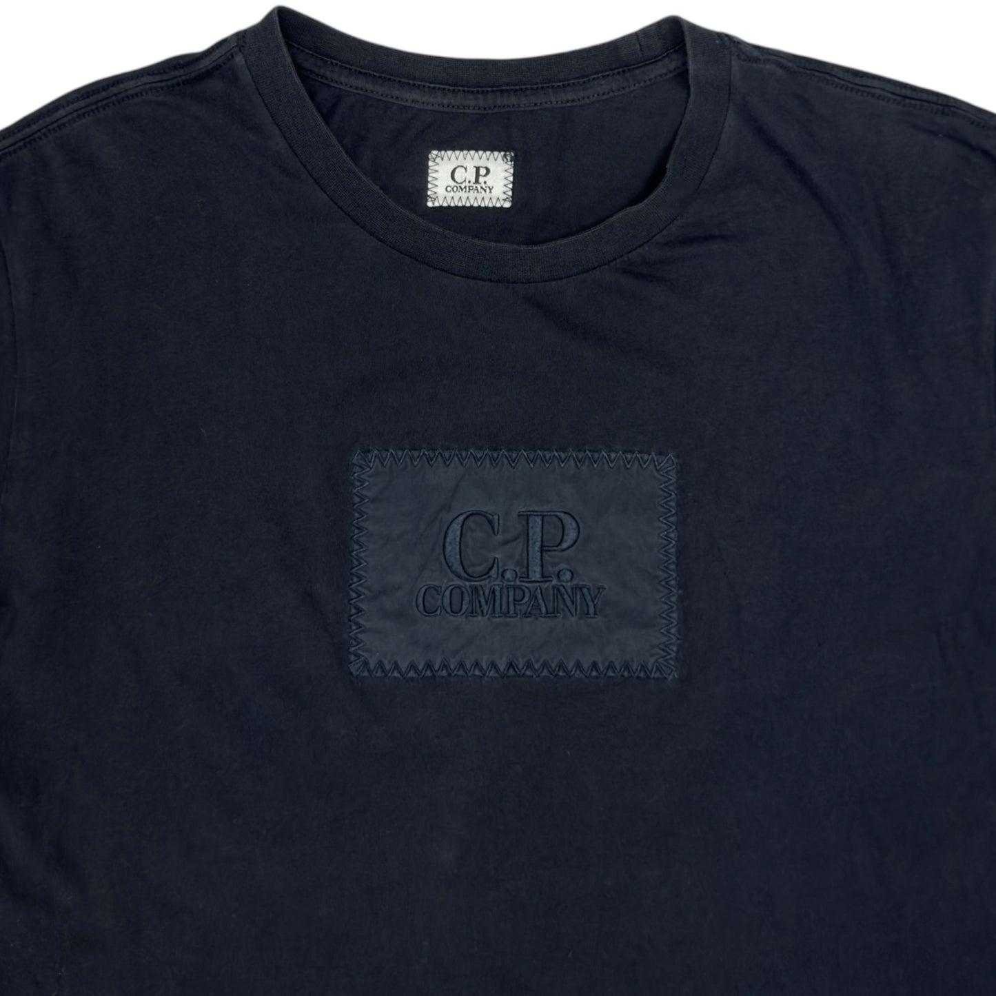 C.P. Company New Patch Big Stitch Logo T-Shirt - Navy