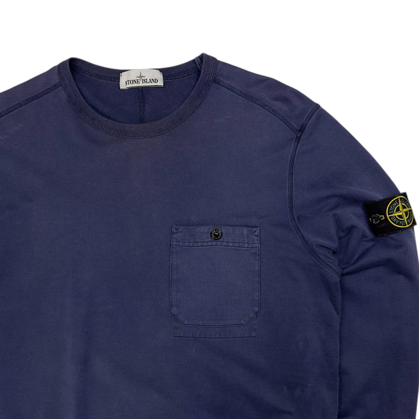 S/S 16 Stone Island Pocket Crewneck - Purple Navy