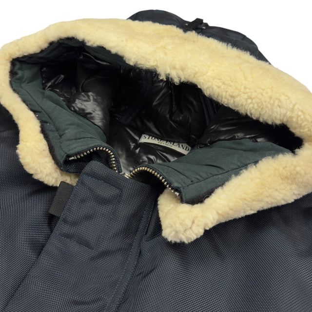 A/W 10 Stone Island Oxford Nylon N3-B Sheepskin Hood Jacket