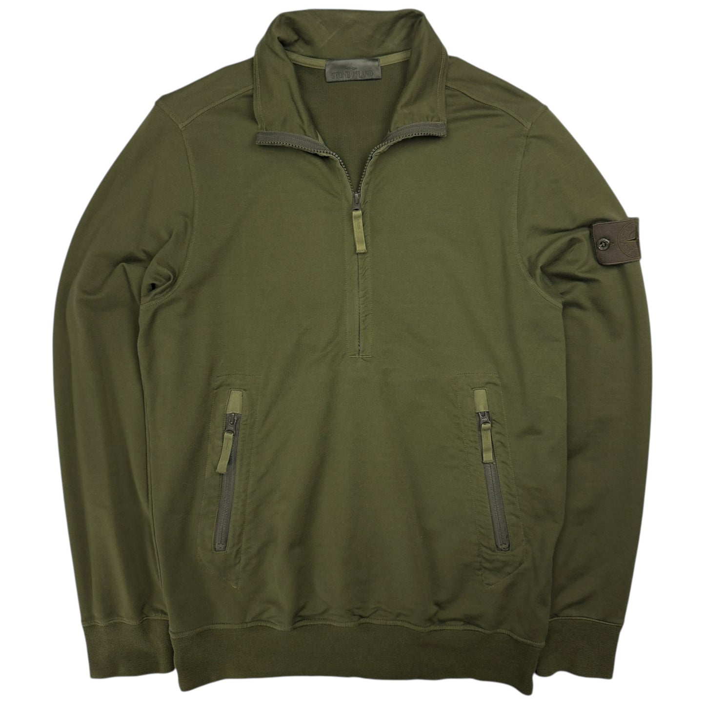 S/S 21 Stone Island Ghost Half Zip Sweater - Khaki