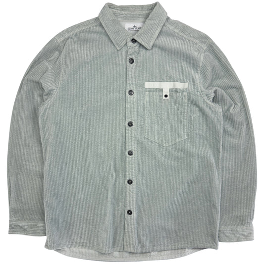 A/W 20 Stone Island Corduroy Overshirt - Grey / Blue