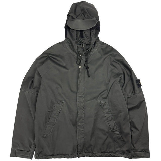 A/W 05 Stone Island Raso Floccato Riot Mask Jacket