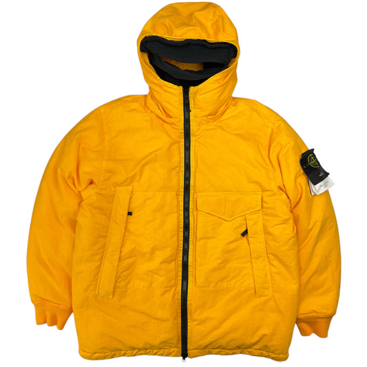 A/W 22 Stone Island Opaque Nylon Twill Down-TC Balaclava Puffer Jacket - Yellow