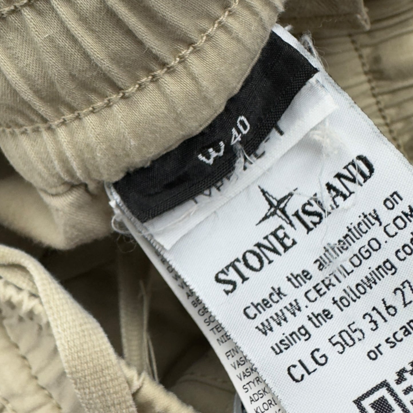 A/W 20 Stone Island Cargo Trousers 40 RE-T - Beige