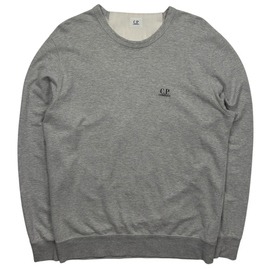 C.P. Company Spellout Logo Lightweight Sweater - Grey