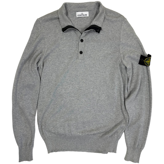 S/S 18 Stone Island Grey 1/4 Zip Sweater