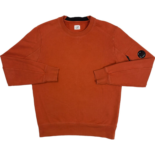 C.P. Company Lens Crewneck Sweater - Orange