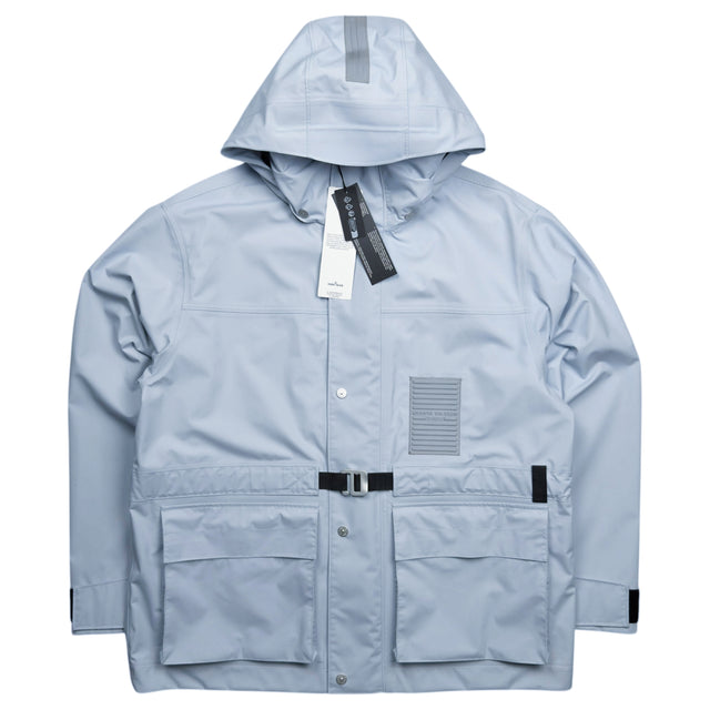 A/W 25 Stone Island Marina 3L Performance Pertex Shield Hooded Jacket - Light Blue