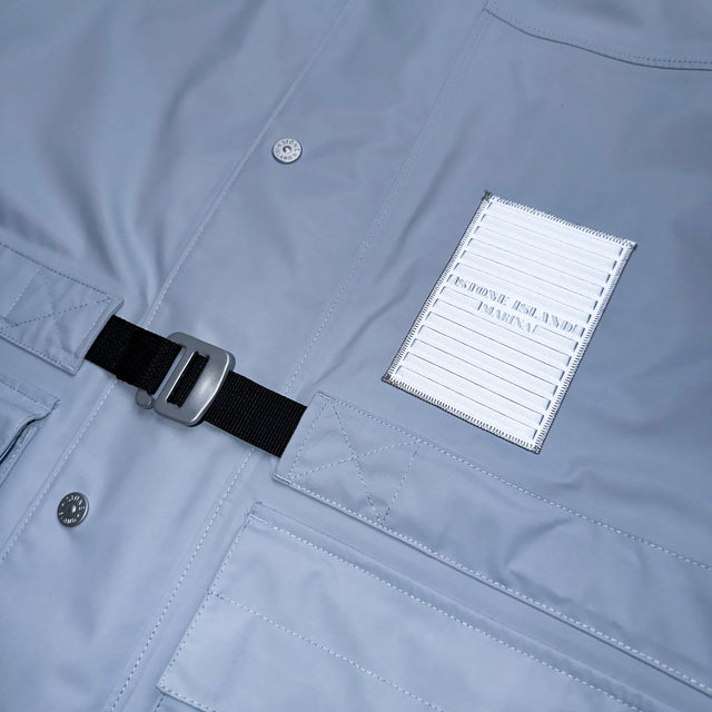 A/W 25 Stone Island Marina 3L Performance Pertex Shield Hooded Jacket - Light Blue
