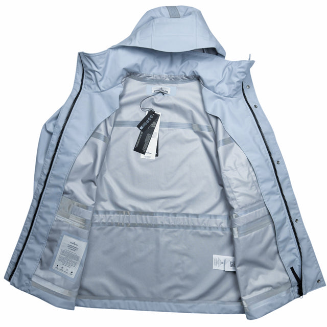 A/W 25 Stone Island Marina 3L Performance Pertex Shield Hooded Jacket - Light Blue