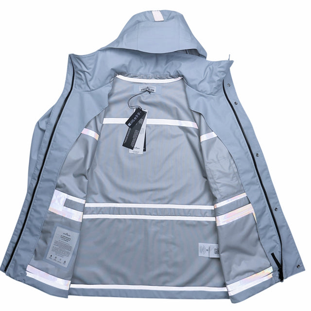 A/W 25 Stone Island Marina 3L Performance Pertex Shield Hooded Jacket - Light Blue