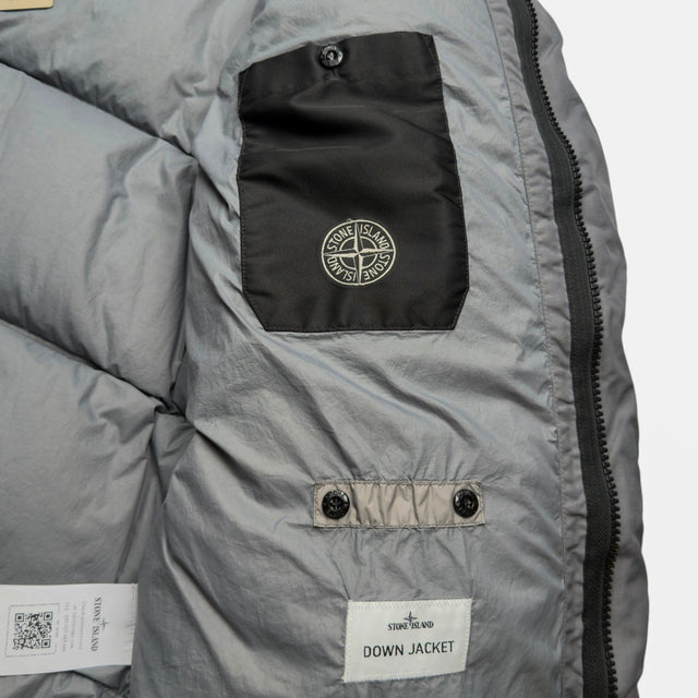 A/W 25 Stone Island Garment Dyed Crinkle Reps NY Hooded Down Parka - Cement Grey