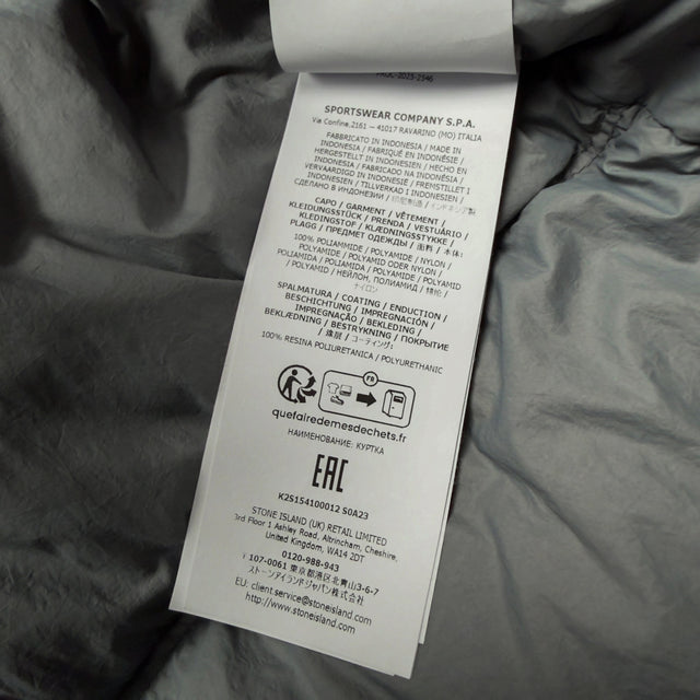 A/W 25 Stone Island Garment Dyed Crinkle Reps NY Hooded Down Parka - Cement Grey