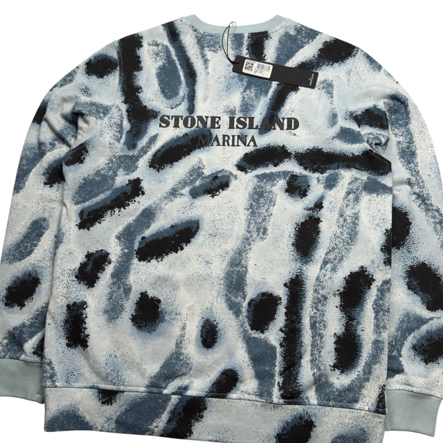 S/S 22 Stone Island Marina Reef Camo Crewneck Sweatshirt