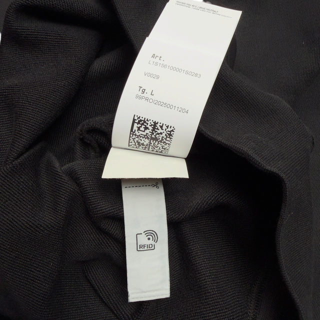 S/S 26 Stone Island Outline Compass Cotton Fleece Sweatshirt - Black