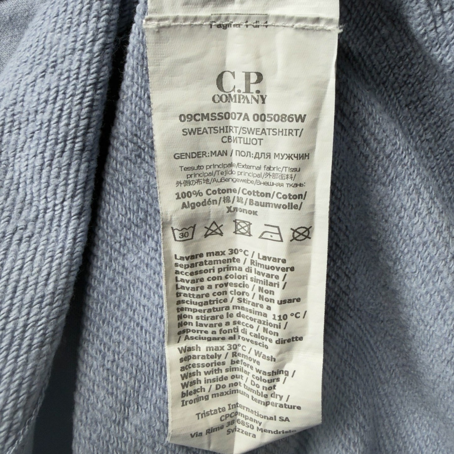 C.P. Company Utility Crewneck Sweater - Light Blue