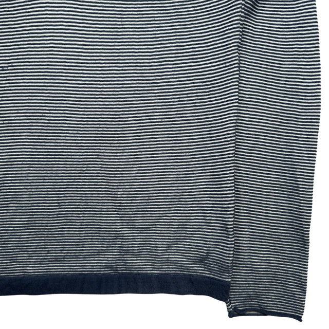 S/S 09 Stone Island Knitted Striped 1/4 Zip Sweater