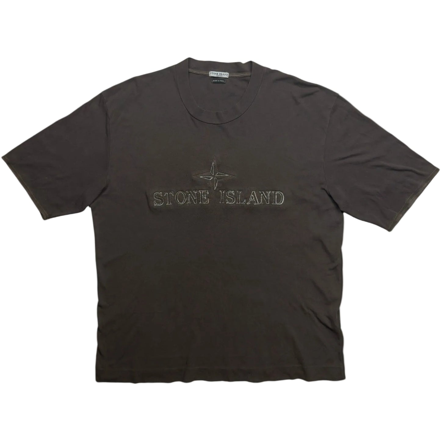 S/S 04 Stone Island Spellout T-Shirt - Brown