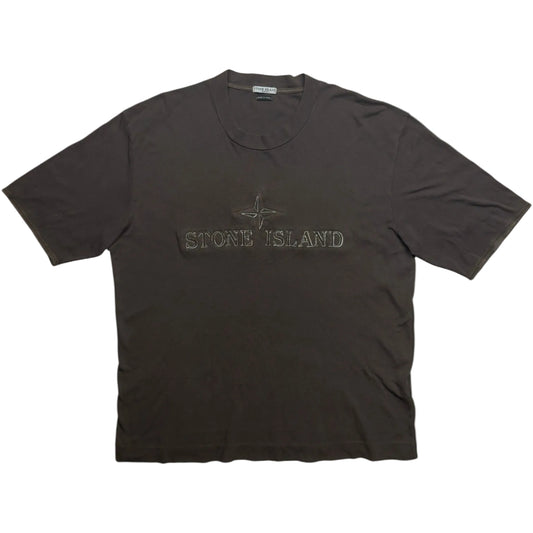 S/S 04 Stone Island Spellout T-Shirt - Brown
