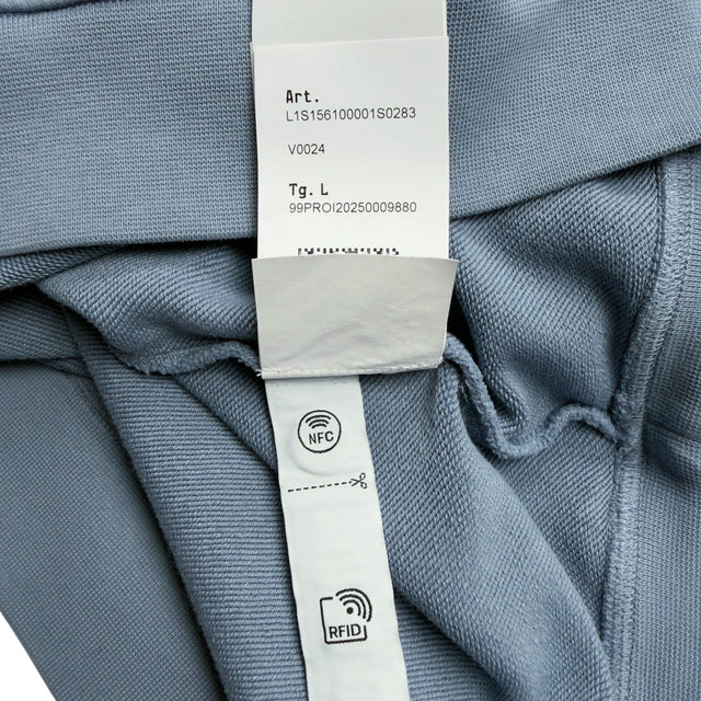S/S 26 Stone Island Outline Compass Cotton Fleece Sweatshirt - Blue