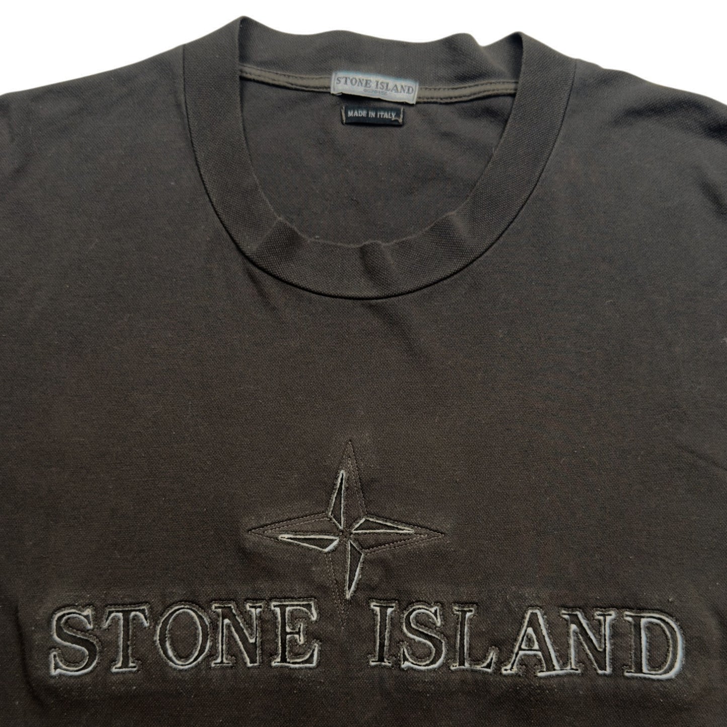 S/S 04 Stone Island Spellout T-Shirt - Brown