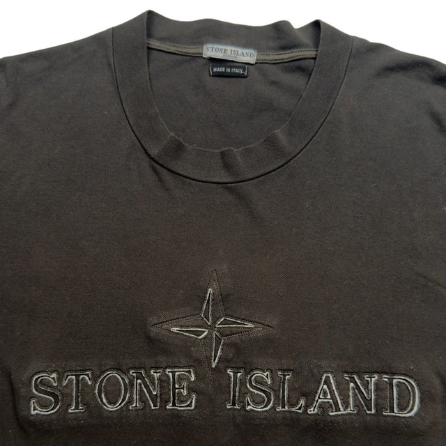 S/S 04 Stone Island Spellout T-Shirt - Brown
