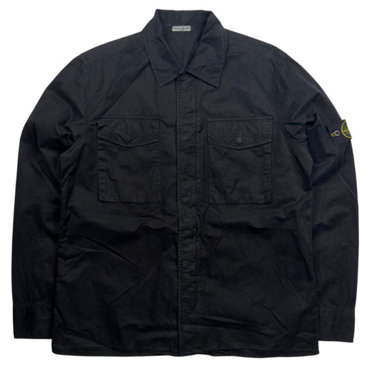 A/W 08 Stone Island Cotton Nylon Blend Overshirt - Black