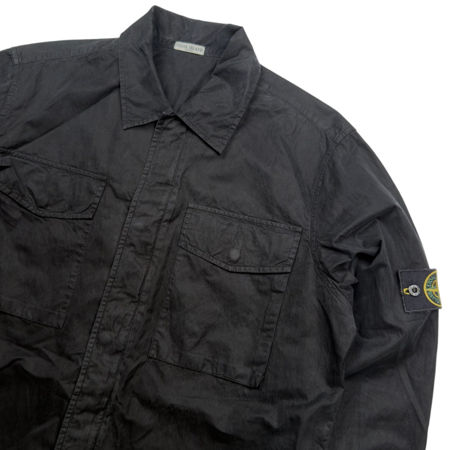 A/W 08 Stone Island Cotton Nylon Blend Overshirt - Black