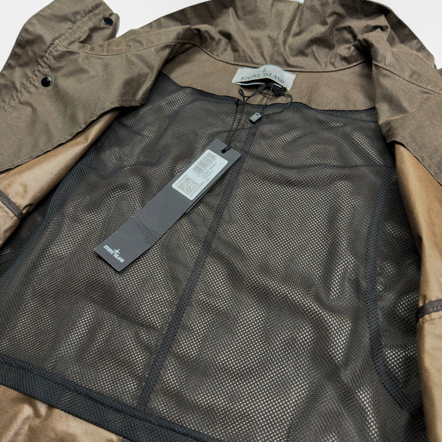 S/S 26 Stone Island Waxed Pigment Cotton Tela Field Jacket - Umber Brown