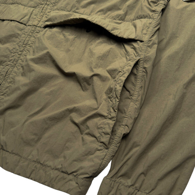 S/S 26 Stone Island Nylon Smerigliato-TC Stand Collar Jacket - Military Green